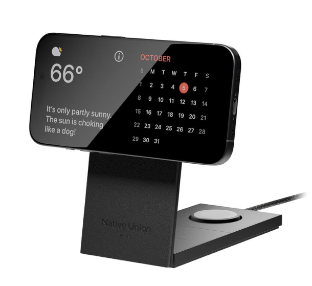 Native Union Rise 3 в 1, MagSafe до 15 W Max, Черный