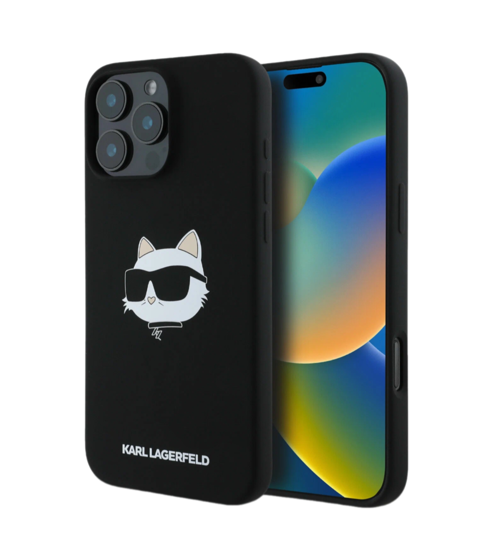 Чехол Lagerfeld Liquid Silicone NFT Choupette Head Hard Black (MagSafe) для iPhone 16 Pro, Черный