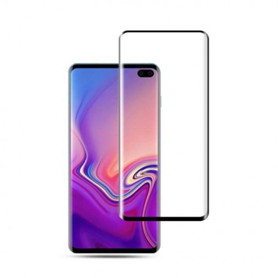 Защитное стекло 3D для Samsung S10+, Черный