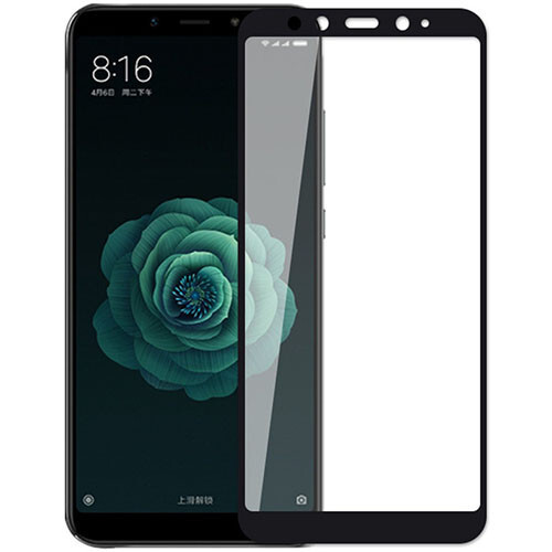 Защитное стекло 2D для Xiaomi Mi A2, Черный