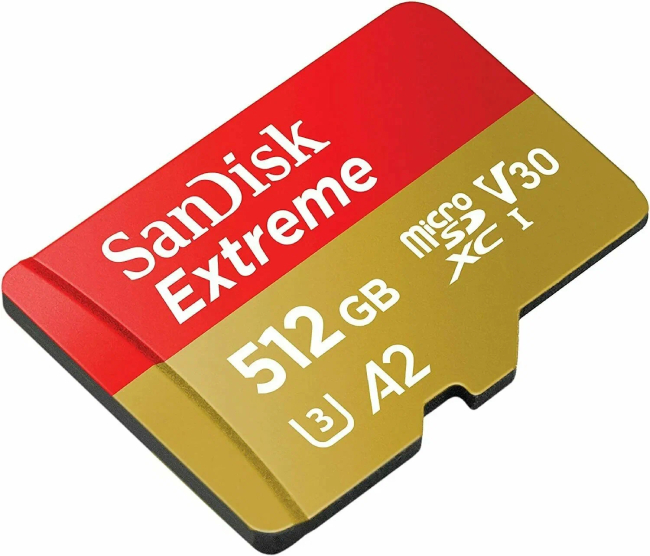 Карта памяти MicroSDXC 256Гб SanDisk Class 10 Extreme A2 UHS-I U3 (190/130 Мб/с) без адаптера