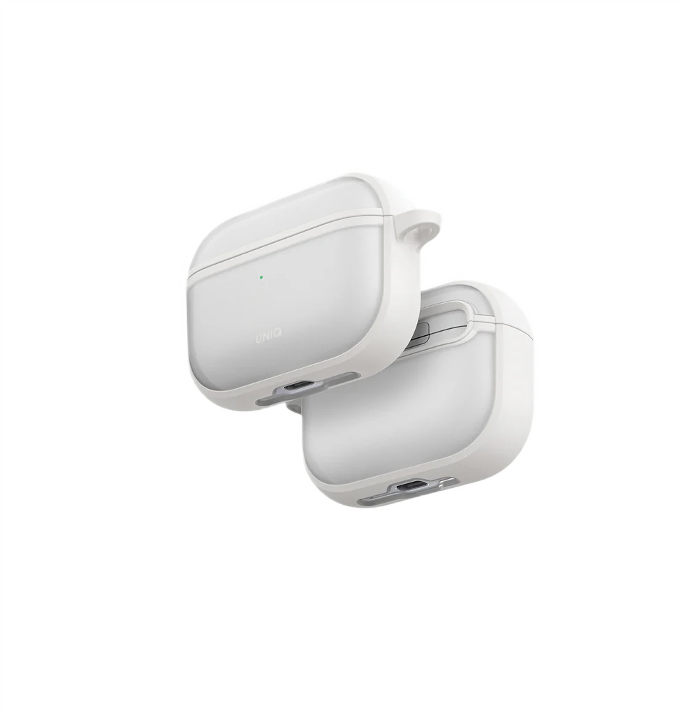 Чехол Uniq для Airpods Pro 3 Veren Shockproof with carabin, Прозрачно-белый