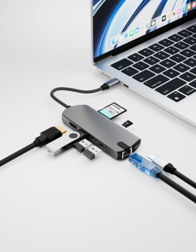 VLP Infinity USB-C Hub 8 в 1, Графит