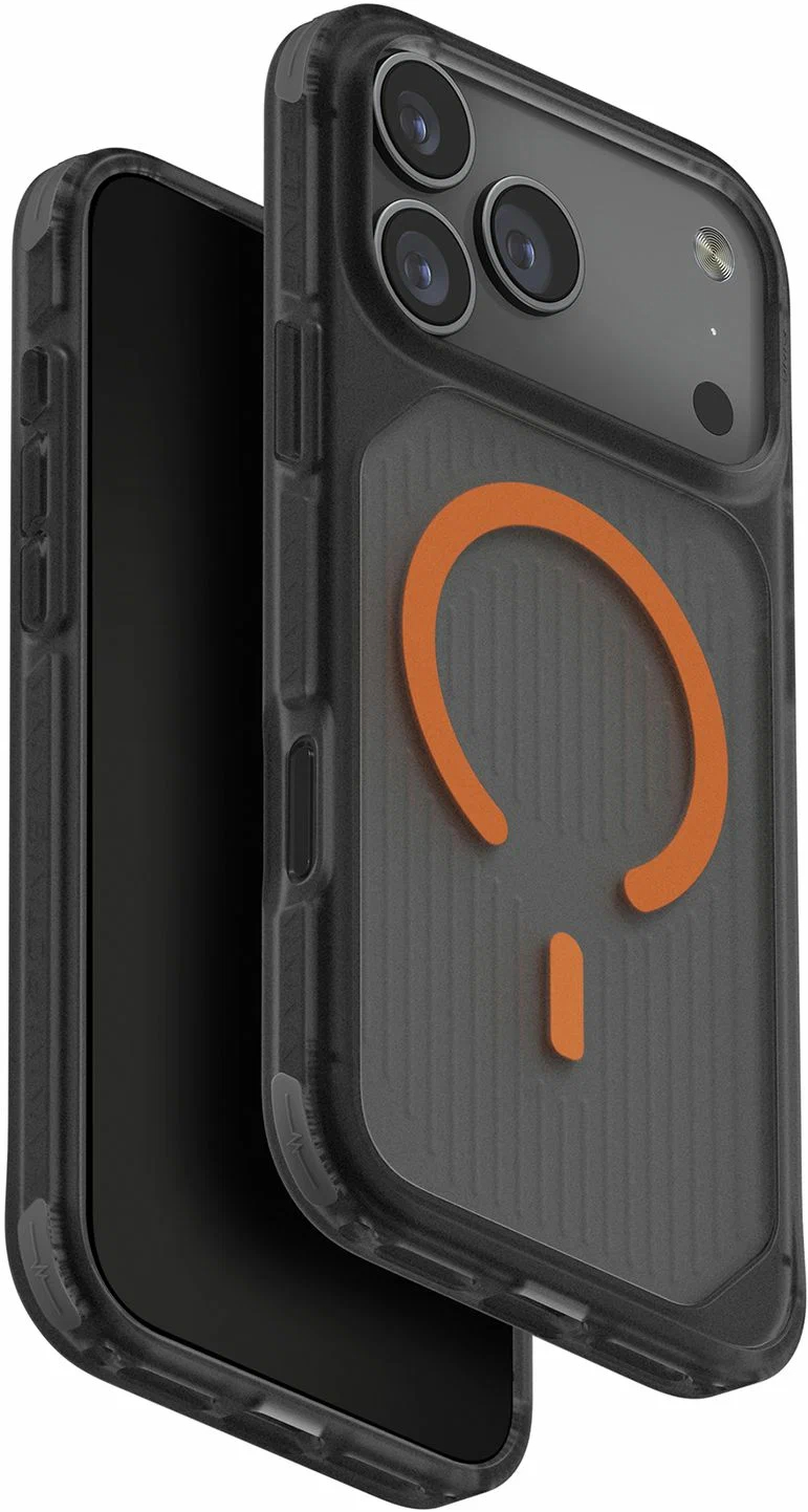 Чехол Uniq для iPhone 17 Pro Max Combat Active, MagSafe, Серо-оранжевый