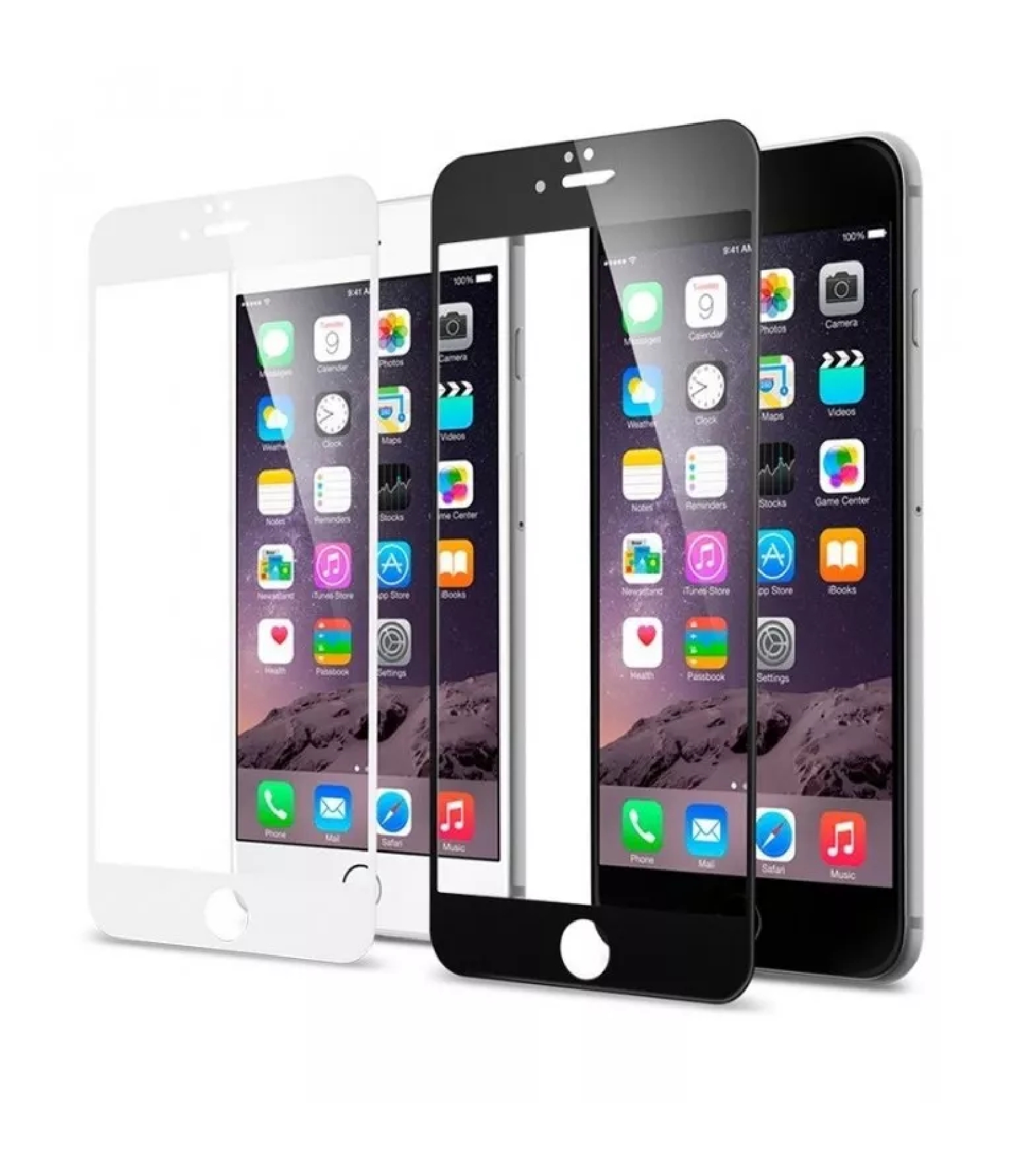 Защитное стекло 2x для iPhone 6 рамка с узором 604268