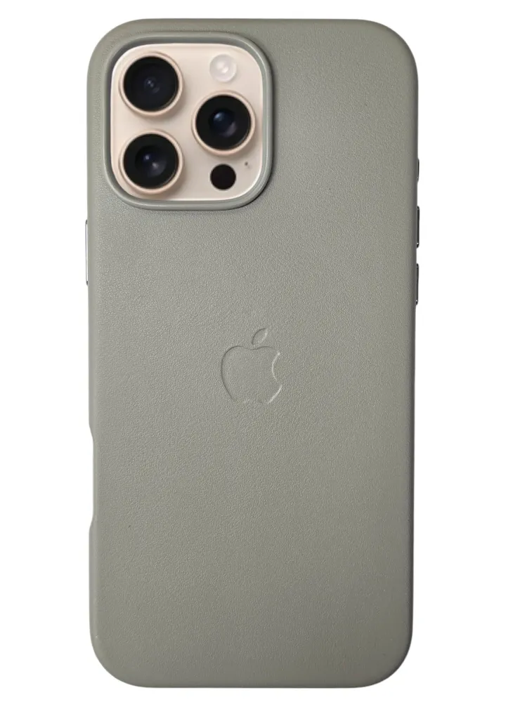 Чехол Leather Case с MagSafe для iPhone 16 Pro Max, Серый