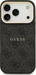 Чехол Guess iPhone 17 Pro Liquid silicone Gold metal logo & Camera Hard Black, Magsafe, Коричневый