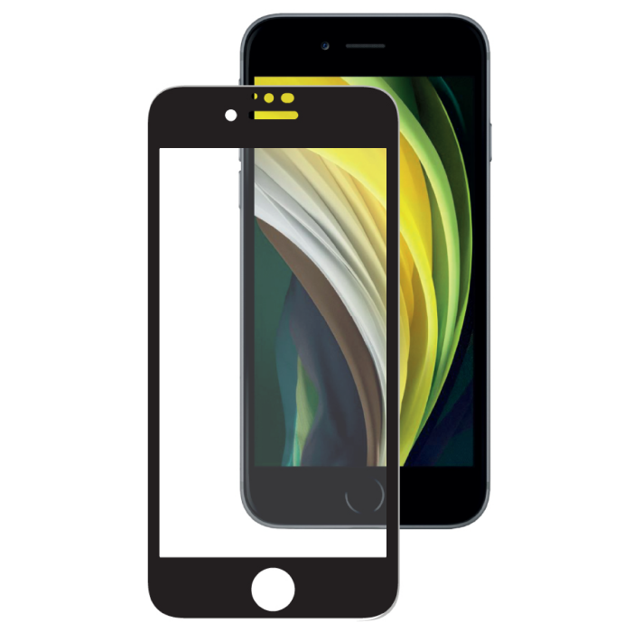 Защитное стекло Deppa 3D Full Glue для Apple iPhone 6/7/8/SE, Черная рамка