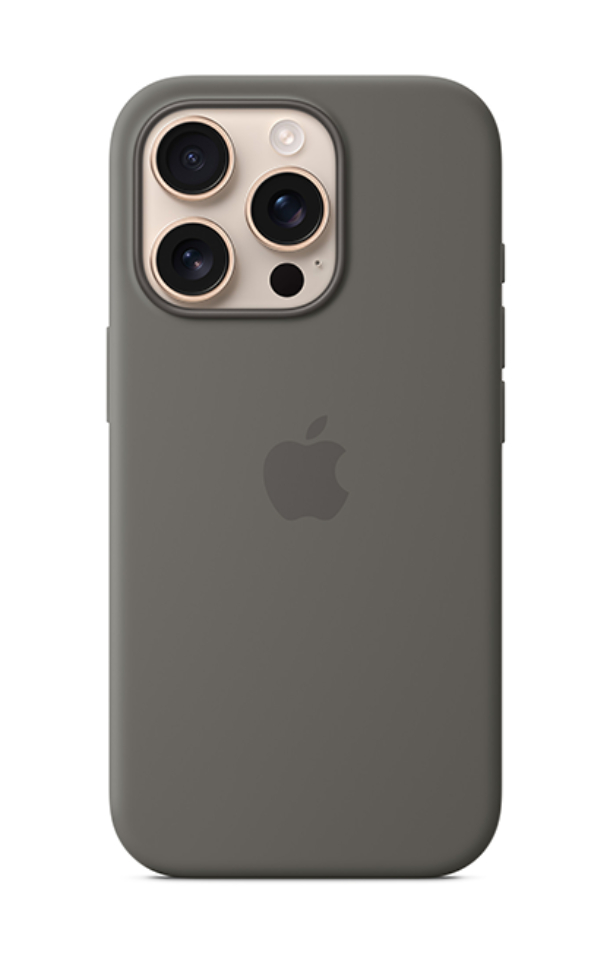 Чехол Apple Силикон MagSafe для iPhone 16 Pro Max, Серый Камень (MYYV3)