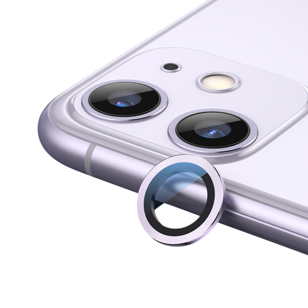 Защитное стекло на камеру XC-31 iPhone 12/12mini/11, Фиолетовое