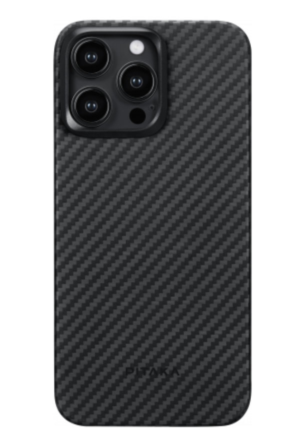 Чехол PITAKA MagEZ 4 для iPhone 15 Pro, Кевлар, Черно-cерый 600D