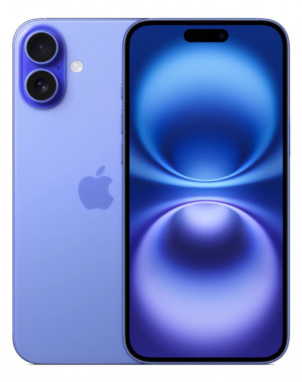 Смартфон Apple iPhone 16 128Гб (1 sim + eSIM) Ультрамарин