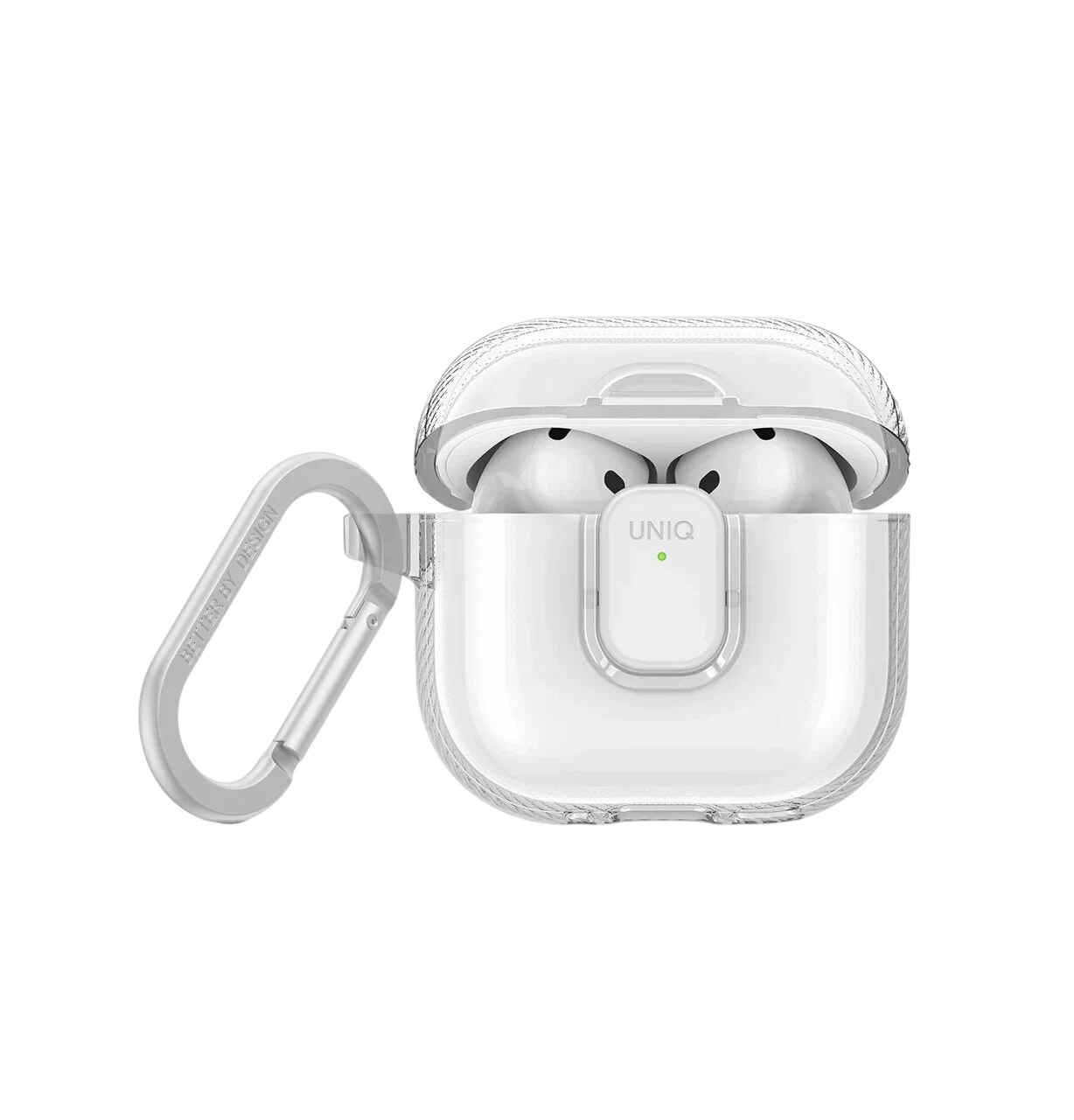 Чехол Uniq для Airpods Pro 3 Glase TPU case with carabin, Прозрачный
