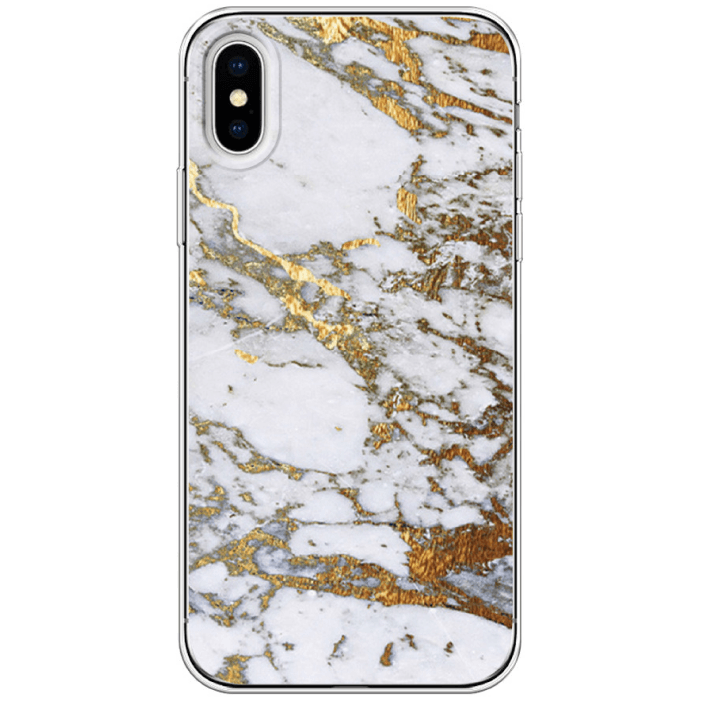 Чехол Силиконовый для iPhone X/Xs, Стекло с рисунком
