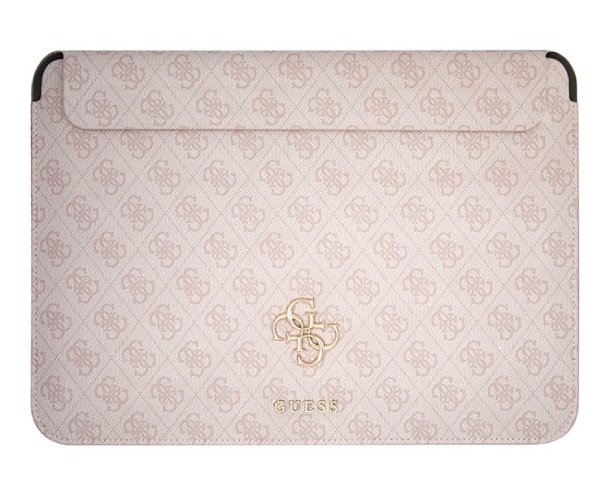 Чехол Guess для MacBook 13, Sleeve 4G с большим металлическим логотипом, Розовый