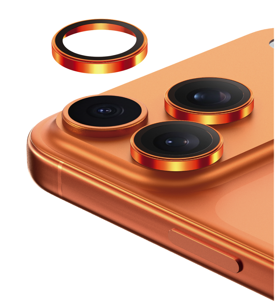 Защитные линзы Keephone 3D-Spiral Maria на камеру iPhone 17 Pro Max, Оранжевые