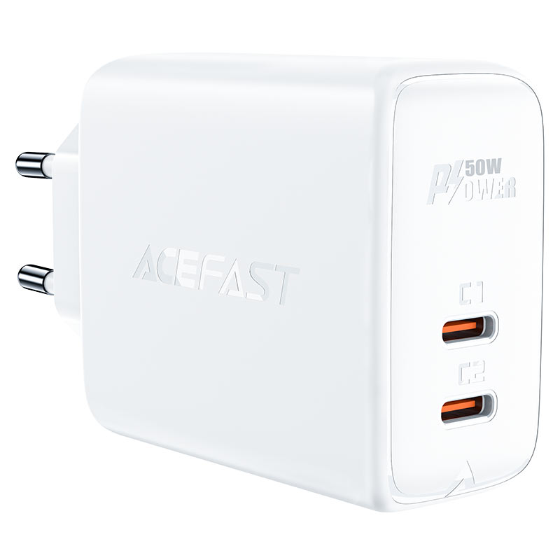 ACEFAST Gan Fast dual port charger with two 35w usb-c ports