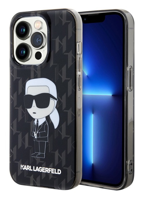Чехол Lagerfeld для iPhone 15 Pro Max, PC/TPU Monogram NFT Karl Ikonik Hard, Черный