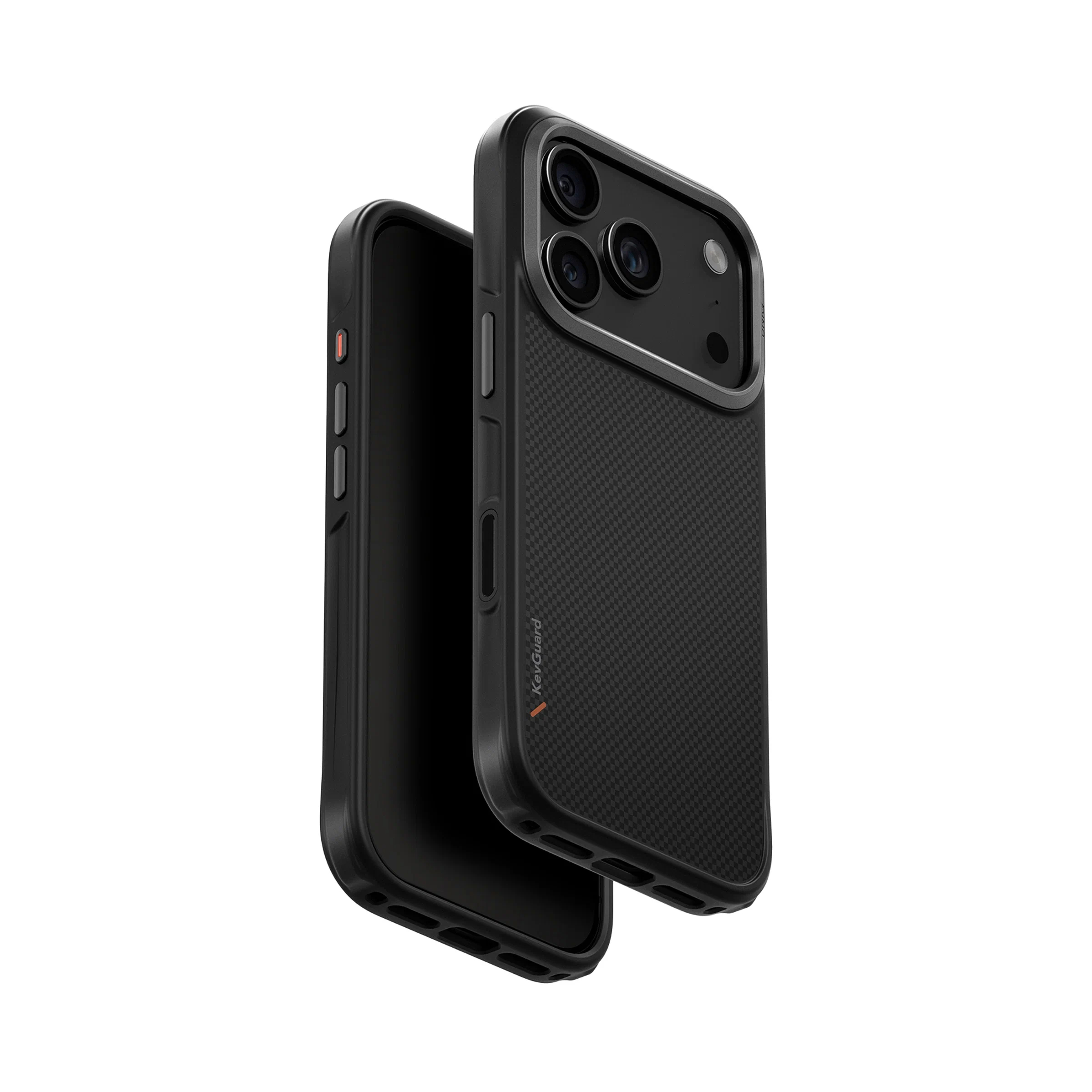 Чехол Uniq для iPhone 17 Pro KEVA EDGE Full Kevlar Carbon, MagSafe, Черный