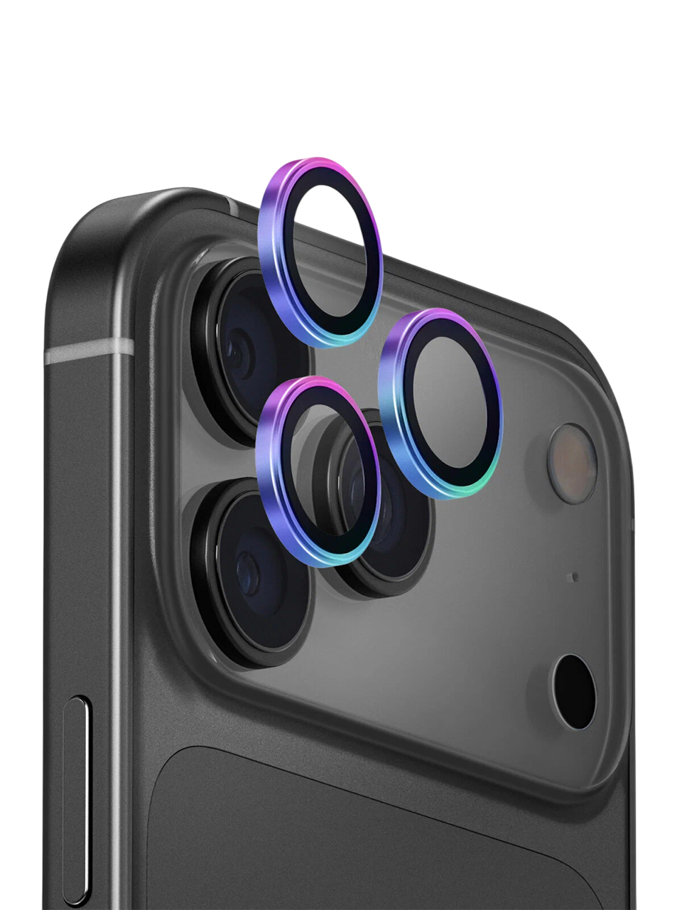 Защитное стекло Uniq OPTIX Camera Lens AluGuard Iridescent на камеру для iPhone 17 Pro/17 Pro Max