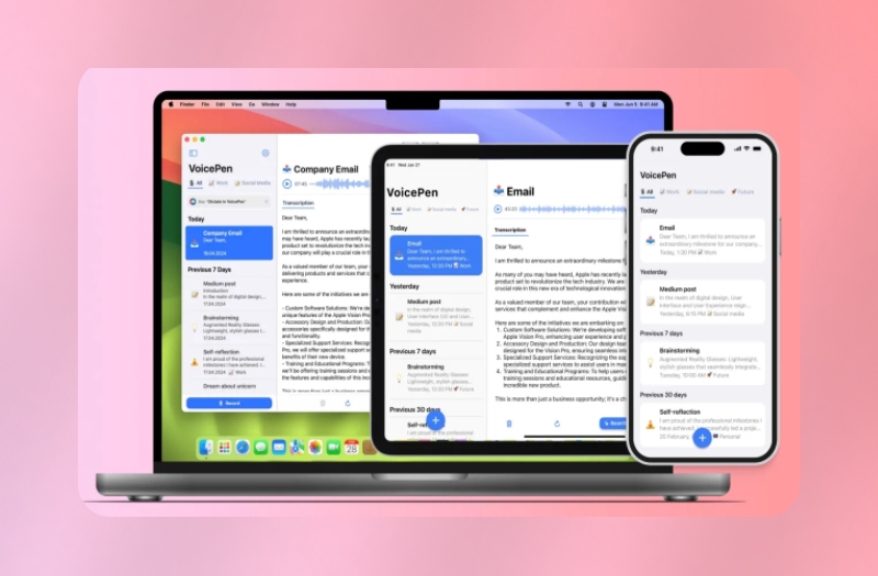 «VoicePen» расшифровывает ваши встречи и лекции в текстовые заметки