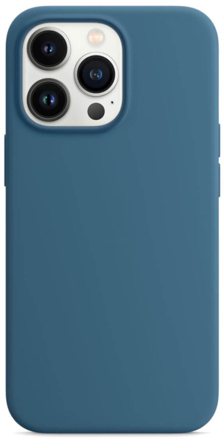 Оригинальный Силиконовый чехол для iPhone 13 Pro Max, Синий