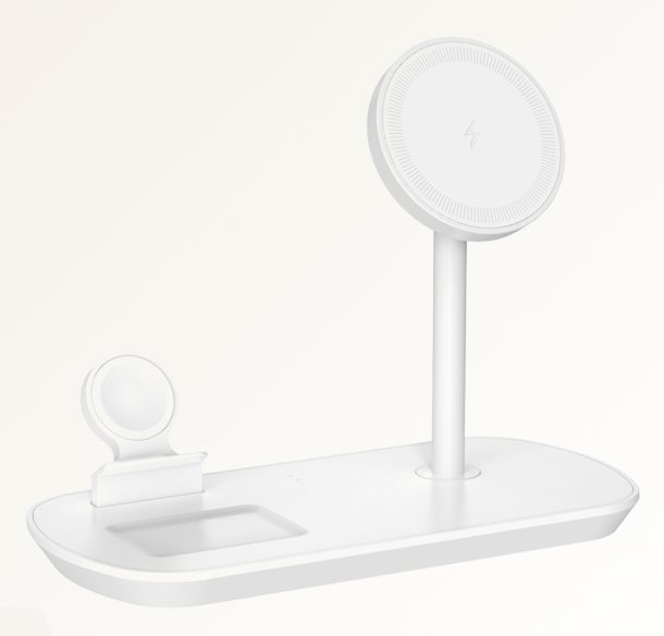 Deppa 3 в 1 MagSafe iPhone, Apple Watch, Airpods, Белая