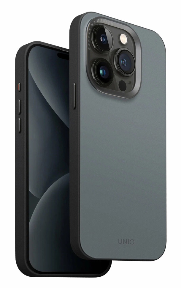 Чехол Uniq HYBRID LYDEN DS MagSafe для iPhone 15 Pro 6.1", WASHED Синий/Черный