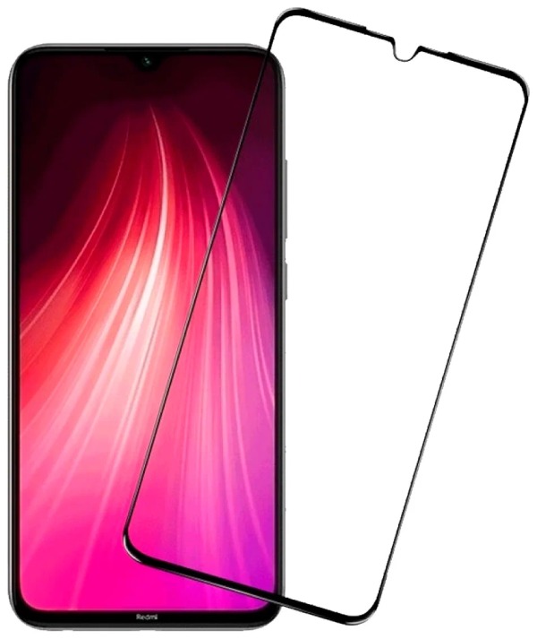 Защитное стекло 2D для Xiaomi Redmi Note 8 Pro, Черный