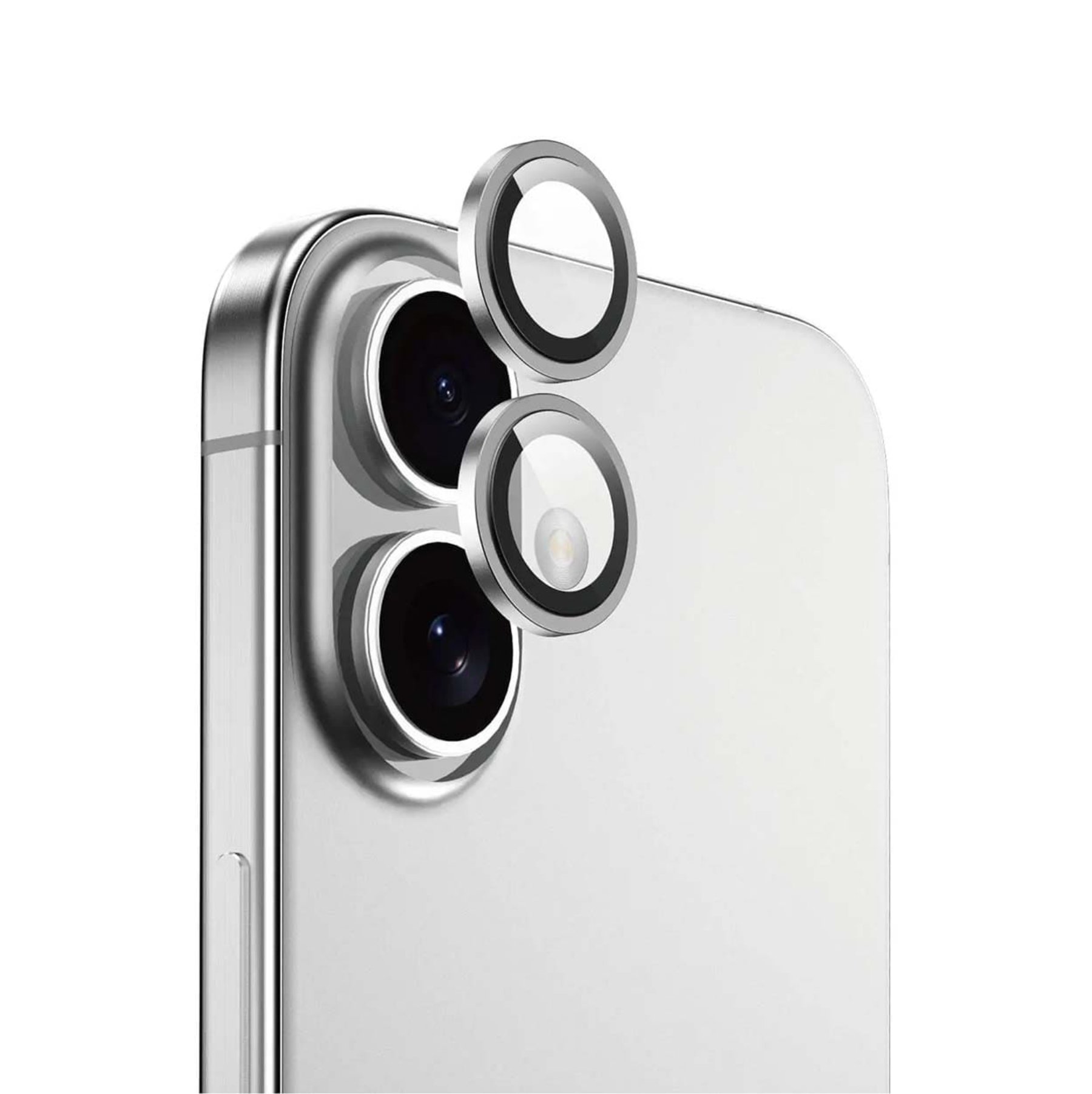 Защитное стекло SupGlass Camera lens glass Anti Glare XC-31 на камеру для iPhone 16/16 Plus, Серебристое