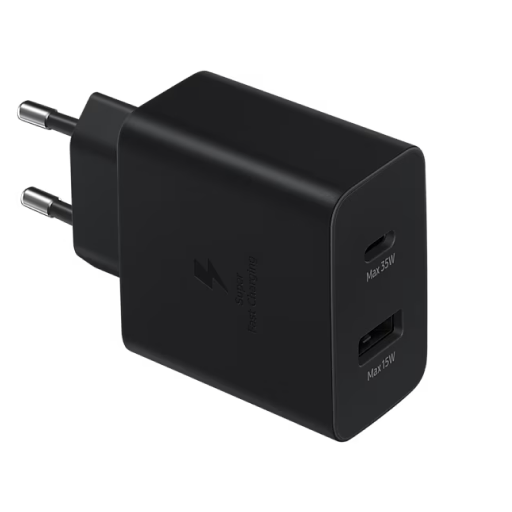 Сетевое зарядное устройство Samsung USB-C USB-A, 35W, Черный