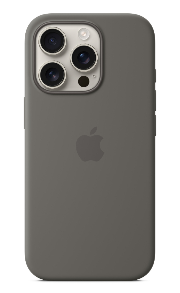 Чехол Оригинальный Силикон MagSafe для iPhone 16 Pro, Серый камень