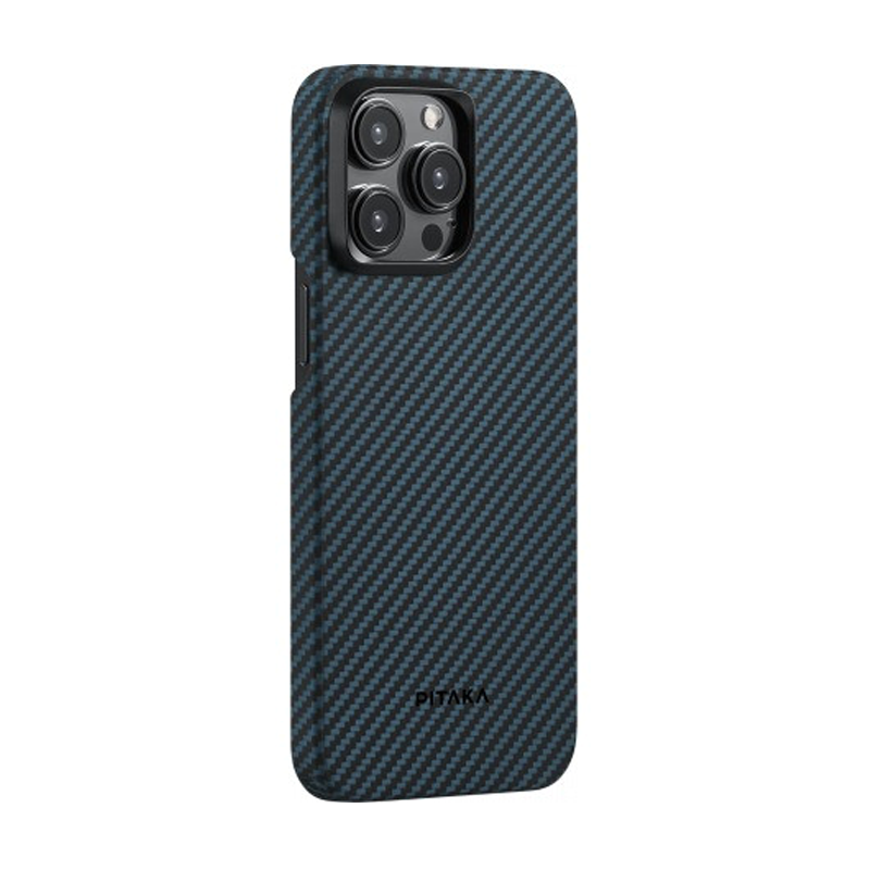 Чехол PITAKA MagEZ  для iPhone 15 Pro Max, Кевлар, Черно-синий