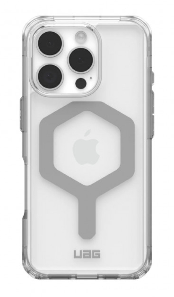 Чехол с поддержкой MAGSAFE Uag Plyo для iPhone 16 Pro, Прозрачный/Серебро