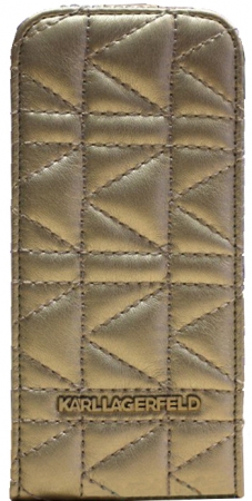 Чехол Lagerfeld для iPhone 6, Kuilted Flip, Серебристый
