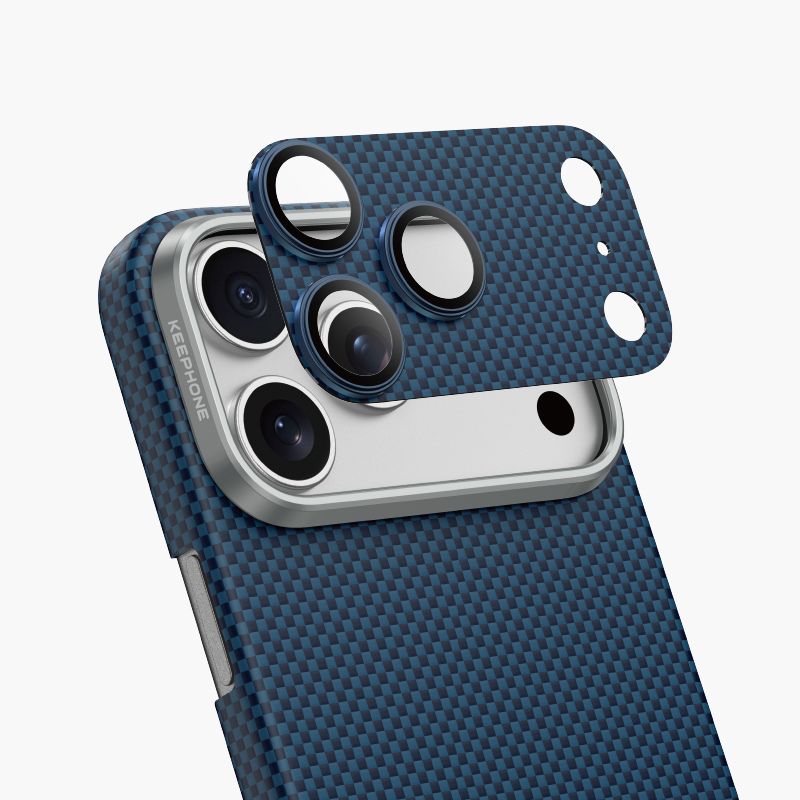 Защитные линзы Keephone Kevlar Lens на камеру iPhone 17 Pro, Синий