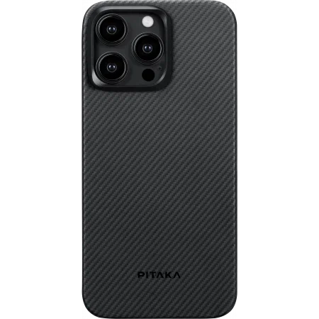 Усиленный чехол PITAKA MagEZ Pro 4 1500D для iPhone 15 Pro, Черный/Серый