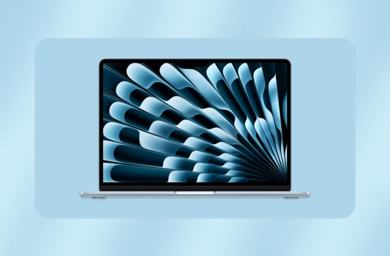 Загрузите новые обои для MacBook Air M4 небесно-голубого цвета прямо здесь