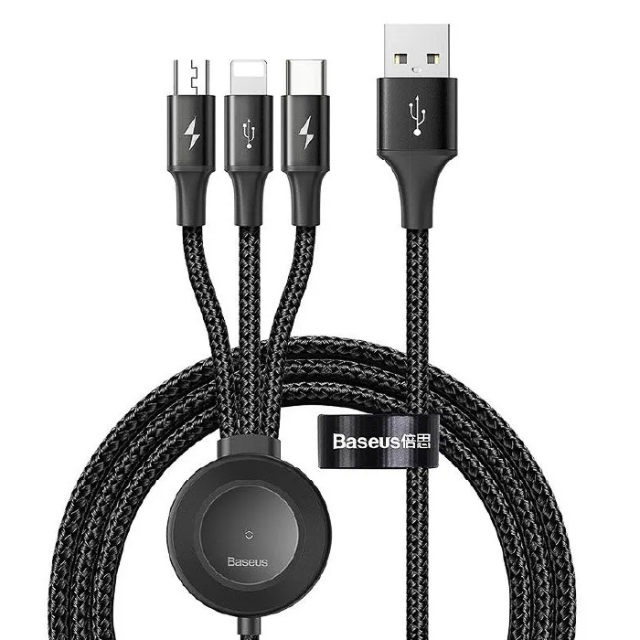 Baseus 4в1 для Watch & Micro & Type-C & Lightning Star Ring Series CA1T4-I0G