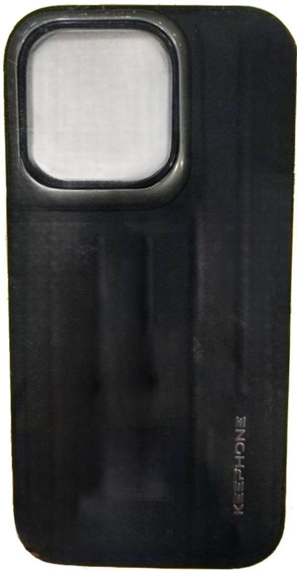 Чехол Keephone для Apple iPhone 14 Pro Max, Кожзам, Черный