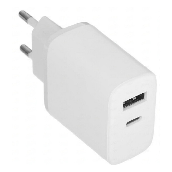 Axxa USB A + USB-C, PD, QC 3.0, 20W, Белый