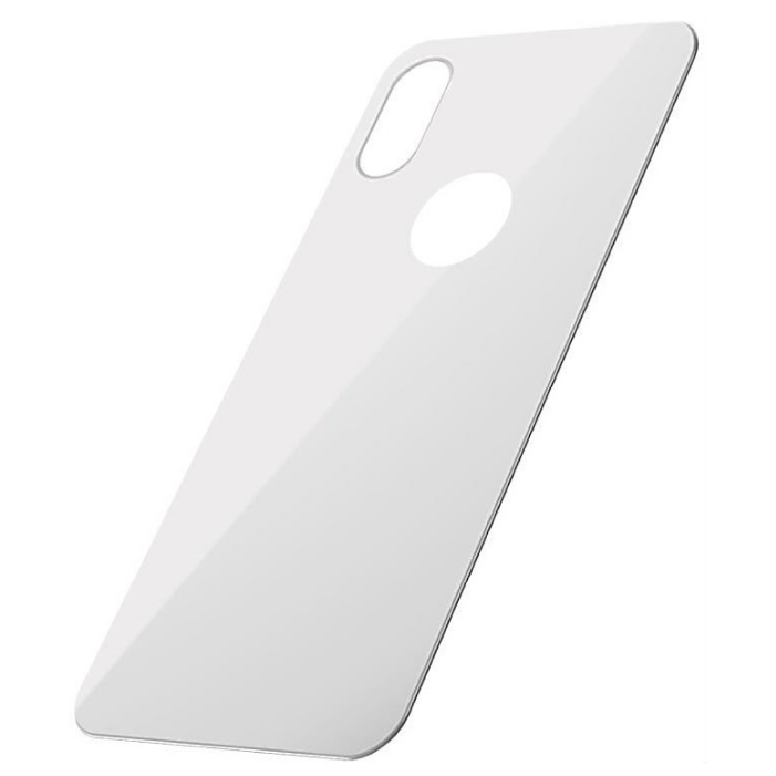 Защитное стекло на заднюю панель Baseus цельное для iPhone Xs Max, Серебристый