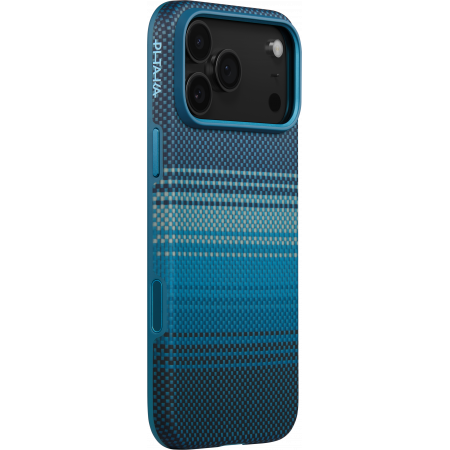 Противоударный чехол Pitaka Aramid UltraGuard Case для iPhone 17 Pro, Синий