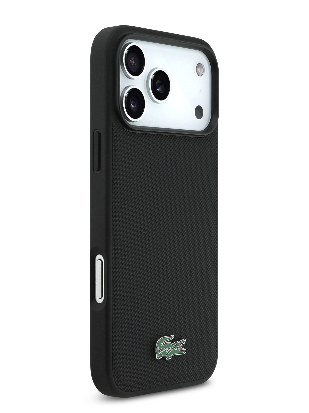 Чехол Lacoste для iPhone 17 Pro PVC Lacquer Metal logo, MagSafe, Черный