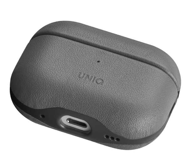 Чехол для Airpods Pro 2 Lyden DS Кожзаменитель с ремешком для рук Rhino, Серый/Черный