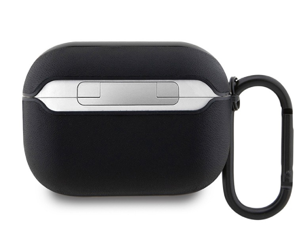 Чехол BMW для Airpods Pro 2 Линии фирменного кожаного штампа, Черный