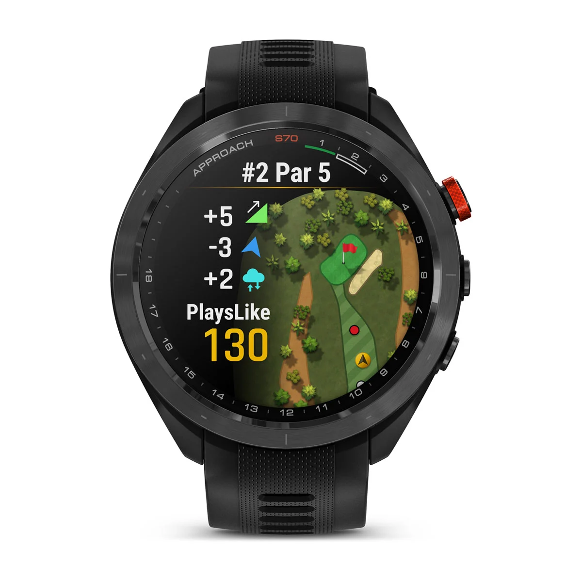 Garmin Aproach S70 47 мм, керамические  с силиконовым ремешком