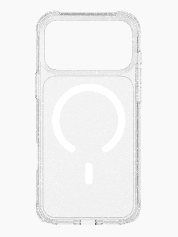 Чехол Uniq Lifepro Xtreme Tinsel iPhone 17 Pro Max, MagSafe, Прозрачный с блестками