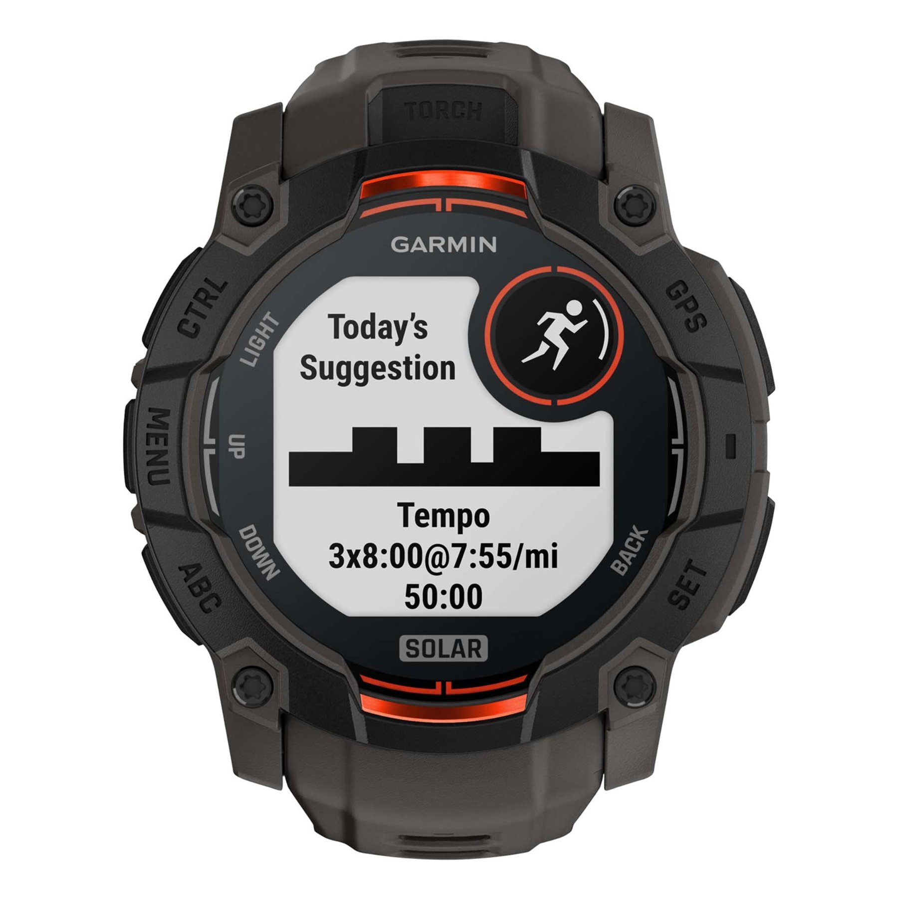 Garmin Instinct 3 50 мм, Солнечный черный с угольным силиконовым