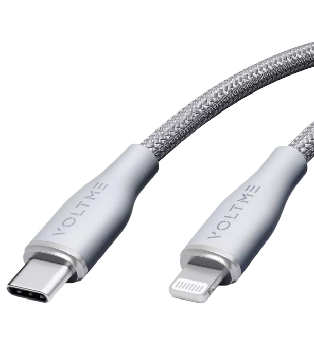 Кабель USB2.0 CL320 VOLTME RUGG USB C+Lighting 3A 30 Вт 2м Нейлон 30W